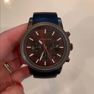 Michael Kors Brown Silicone Chronograph Watch